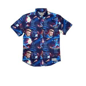 RSVLTS Josh Donaldson Mens Size M Bringer of Rain Short Sleeve Button-Up Shirt